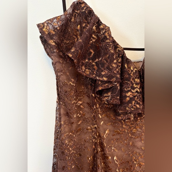 House of CB LUCIANNA Espresso Lace Maxi Dress , sz : medium - Picture 11 of 16